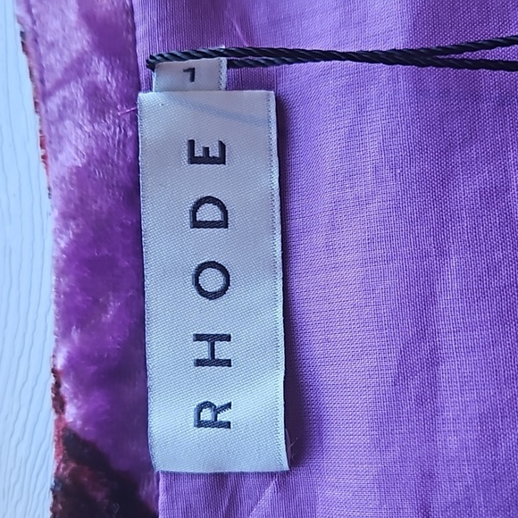 Rhode Purple Floral Leanna Velvet Valentine's Dress L NWT - Picture 6 of 9